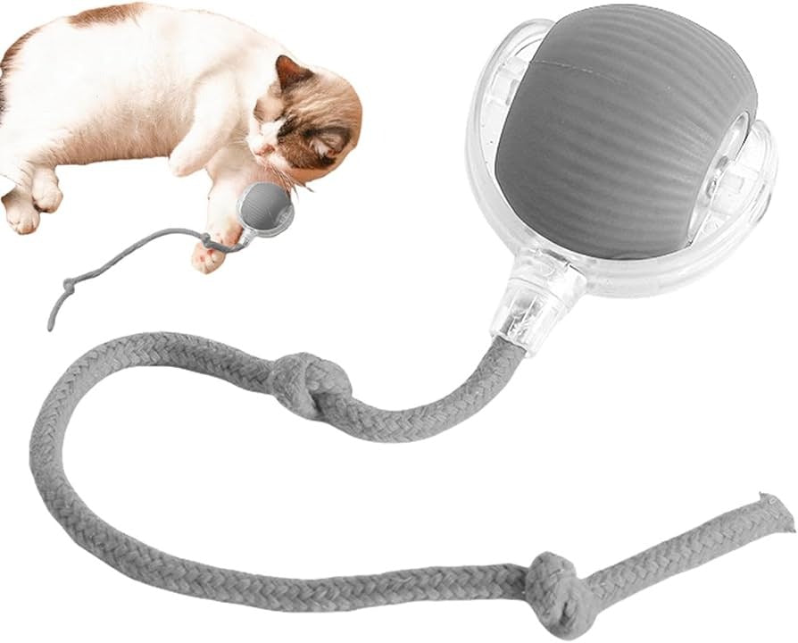 🐱 Pelota Interactiva para Gatos con Soga